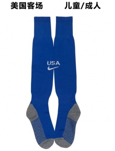 2022/23 United States Away Blue Youth/Kids Thailand Soccer Socks