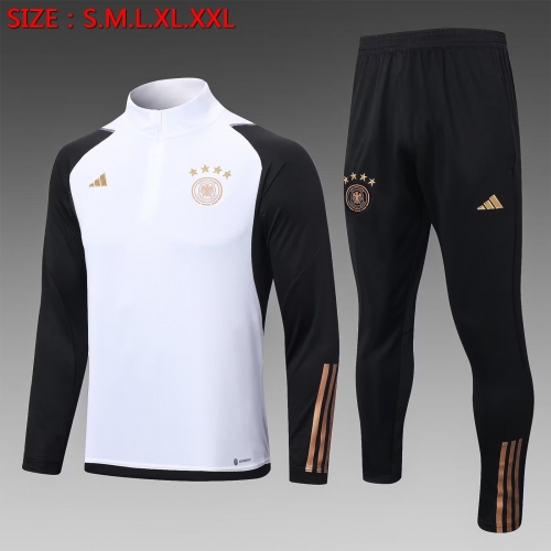 2022/23 Germany White Thailand Soccer Tracksuit Uniform-815