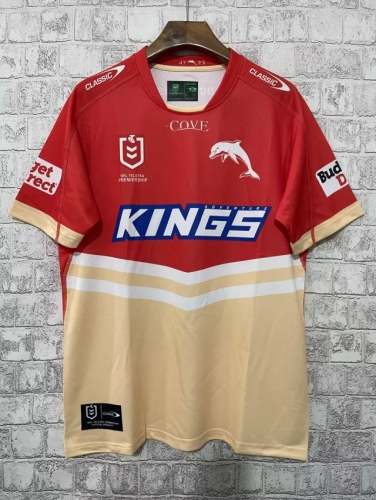 2022/23 Miami Dolphins Red & Yellow Thailand Rugby Shirts-805