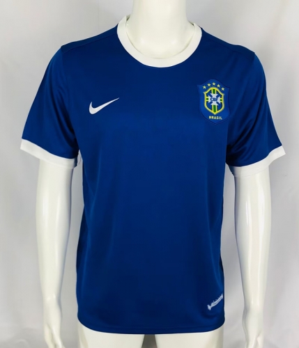 06 Retro Version Brazil Away Blue Soccer Thailand Jersey AAA-503