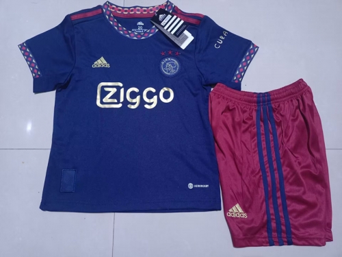 2022-23 Ajax Away Royal Blue Youth/Kids Soccer Uniform-36/507