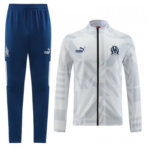 2022/23 Olympique de Marseille White Jacket Uniform-LH