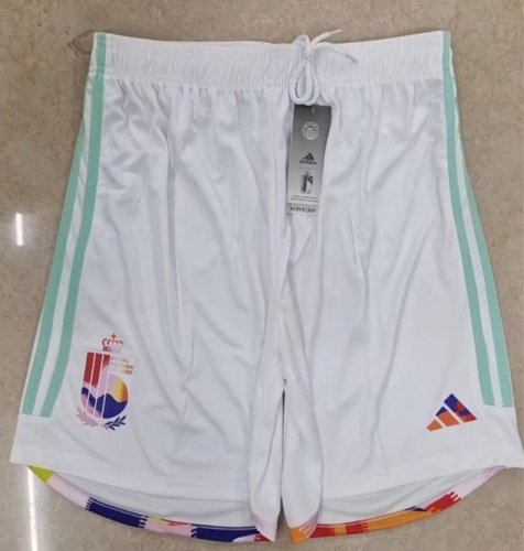 2022/23 Belgium Away White Thailand Soccer Shorts-509