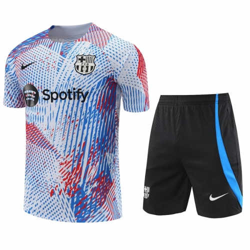 2022/23 Barcelona Blue & White Thailand Soccer Training Uniform-418