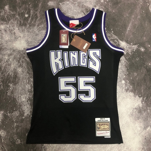 01 Season SW Retro Version NBA Sacramentos Kings Black #55 Jersey-311