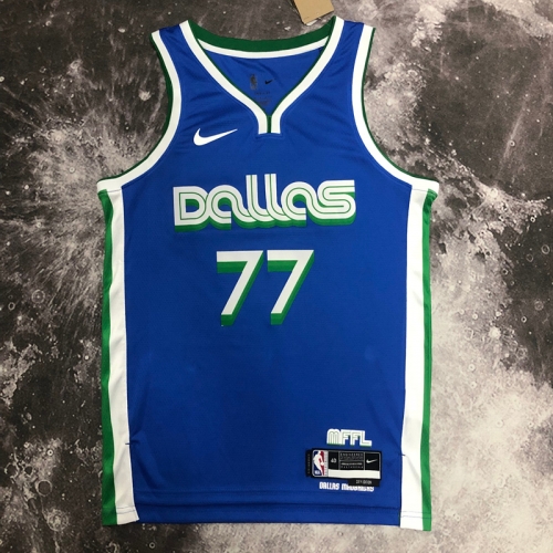 2023 Season City Version Dallas Mavericks NBA Royal Blue #77 Jersey-311