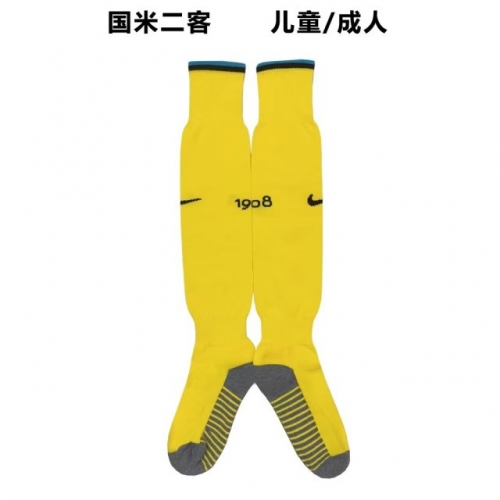 2022/23 Inter Milan 2nd Away Yellow Thailand Soccer Socks