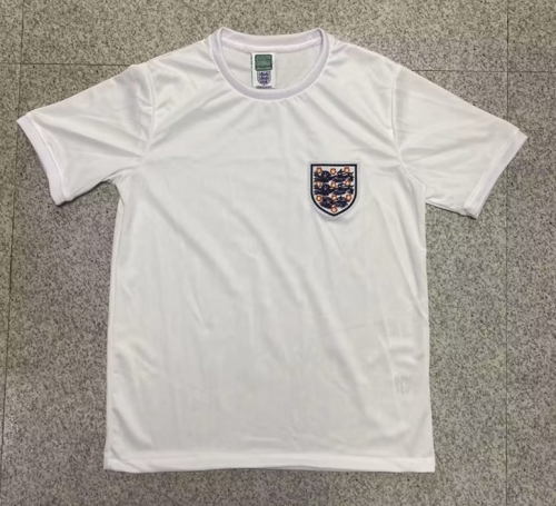 1966 World Cup Retro Verison England White Thailand Soccer Jersey AAA-JM