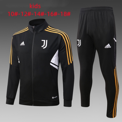 2022/23 Juventus FC Black Kids/Youth Soccer Jacket Uniform-801/815