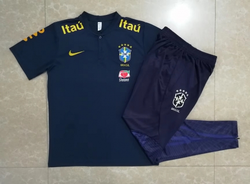 2022/23 Brazil Royal Blue Thailand Polo Uniform-815