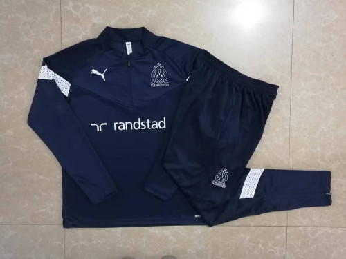 2022/23 Olympique Marseille Royal Blue Thailand Soccer Tracksuit Uniform-815