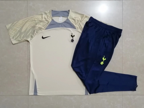 2022-23 Tottenham Hotspur Yellow Shorts-sleeve Thailand Soccer Tracksuit Uniform-815