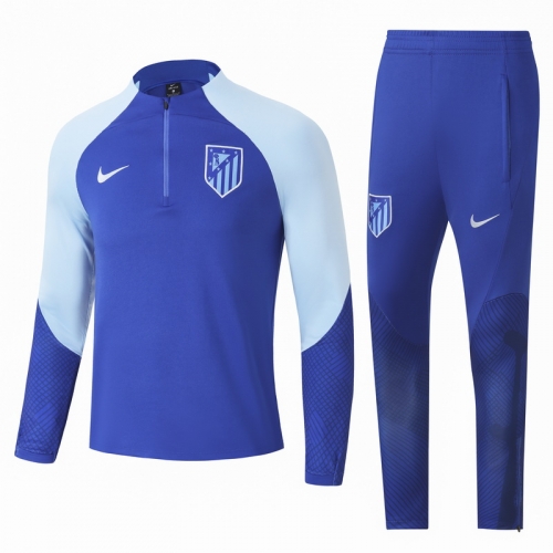 2022/23 Atletico Madrid Blue Thailand Soccer Tracksuit Uniform-815/GDP