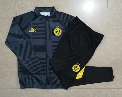 2022/23 Borussia Dortmund Gray Jacket Uniform-815