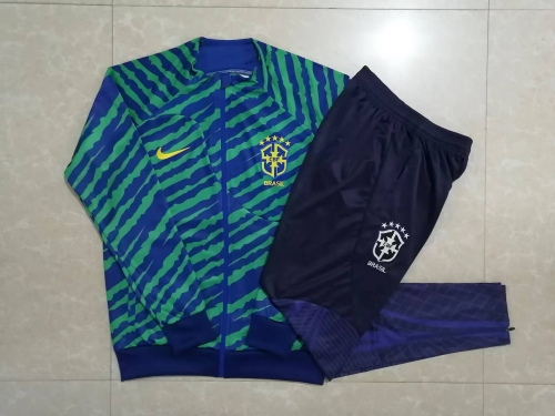 2022-23 Brazil Green ink jet Jacket Uniform-815