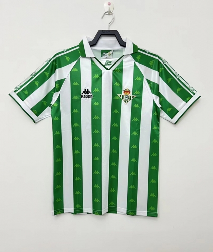 1995-1997 Real Betis Home White and Green Thailand Soccer Jersey AAA-811/305/503