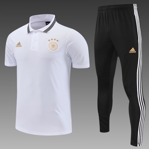 2022/23 Germany White Thailand Polo Uniform-PO