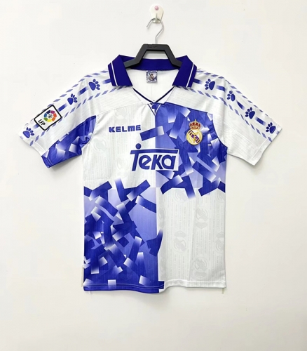 96-97 Retro Version Real Madrid 2nd Away White & Purple Thailand Soccer Jersey AAA-811/410/503