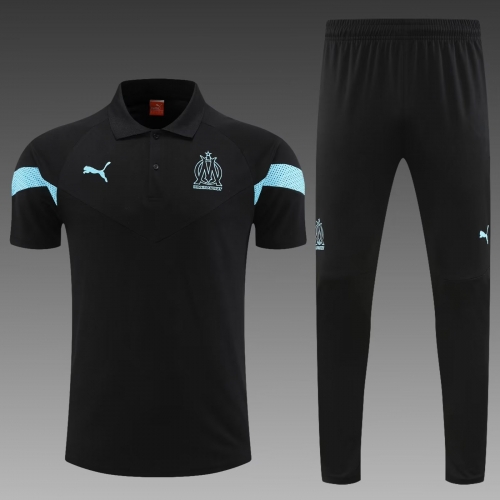 2022/23 Olympique de Marseille Black Thailand Polo Uniform-815