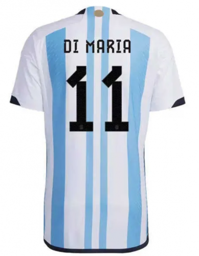 Player Version 2022/23 Argentina Home White & Blue #11 (DI MARIA)  Thailand Soccer Jersey AAA-703