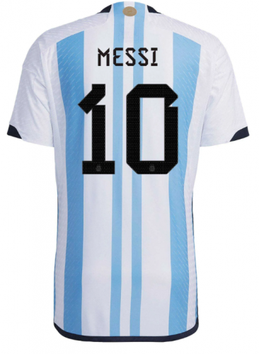 Player Version 2022/23 Argentina Home White & Blue #10 (MESSI) Thailand Soccer Jersey AAA-703