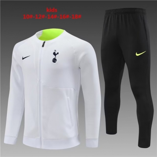 2022/23 Tottenham Hotspur White Kids/Youth Soccer Jacket Uniform-801