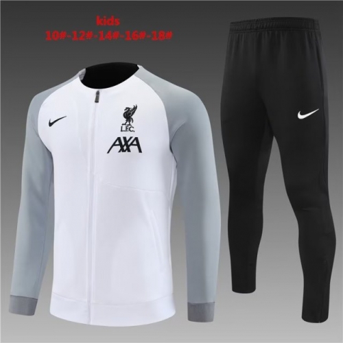 2022-23 Liverpool White Thailand Soccer Jacket Uniform--801