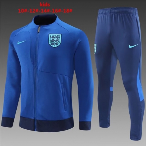 2022/23  England Cai Blue Kids/Youth Soccer Jacket Uniform-801