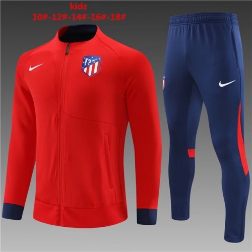 2022/23 Atletico Madrid Red Kids/Youth Soccer Jacket Uniform-801