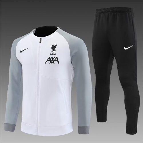 Adult 2022-23 Liverpool White Thailand Soccer Jacket Uniform-801