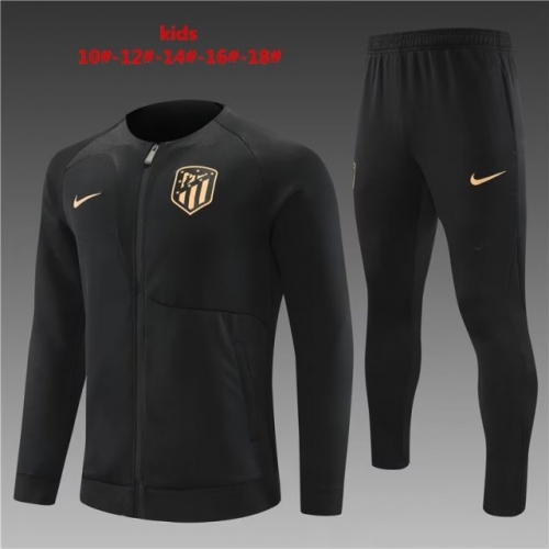 2022/23 Atletico Madrid Black Kids/Youth Soccer Jacket Uniform-801