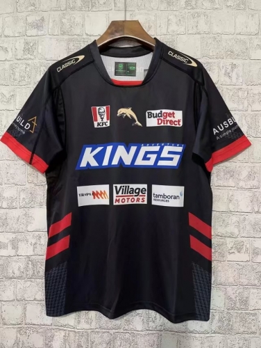 2023 Miami Dolphins Black Thailand Rugby Shirts-805