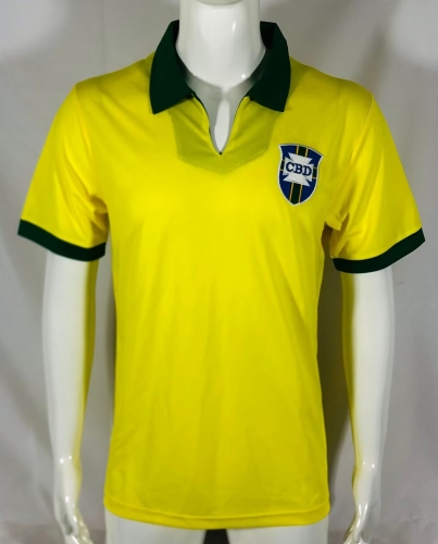 1950-1966 Retro Version Brazil Home Yellow Soccer Thailand Jersey AAA-503