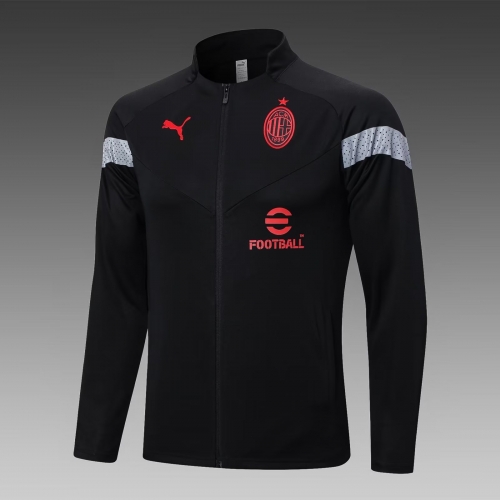 2022-23 AC milan Black Soccer Jacket Uniform-815