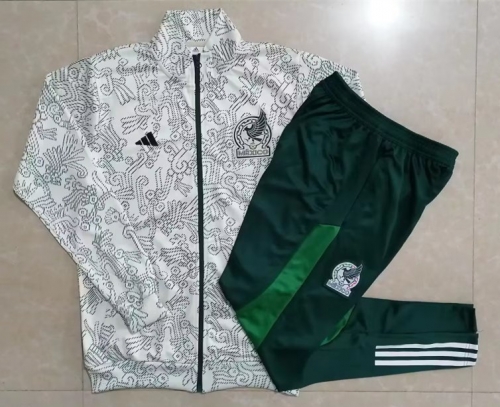 2022/23 Mexico White & Green Thailand Jacket Soccer Uniform-815