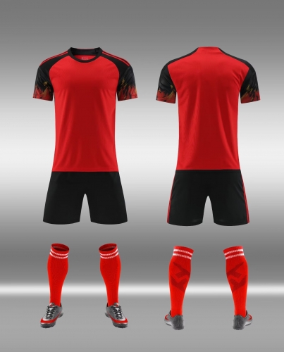 Without Logo 22/23 Belgium Home Red Soccer Uniform-DN