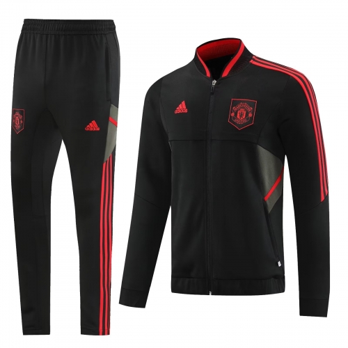 2022/23 Manchester United Black Thailand Soccer Jacket Uniform-LH