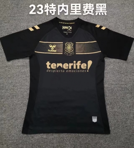 2022-23 CD Tenerife Away Black Thailand Soccer Jersey-1040/709