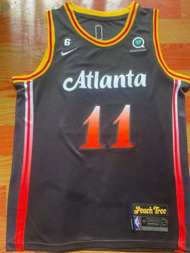 2023 City NK Version NBA Atlanta Hawks Black #11 Jersey
