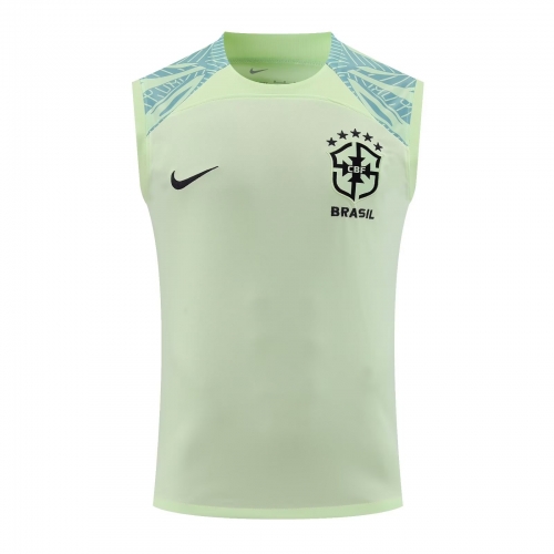 2022/23 Brazil Light Green Thailand Soccer Training Vest-418