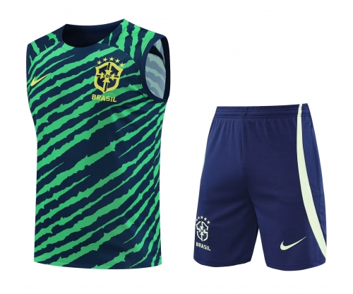 2022/23 Brazil Green Thailand Soccer Training Vest Uniform-418