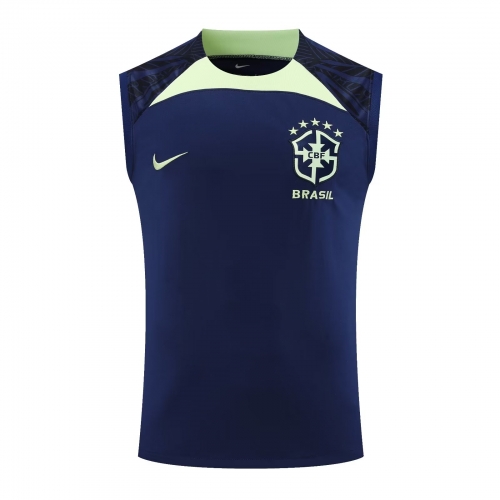 2022/23 Brazil Royal Blue Thailand Soccer Training Vest-418