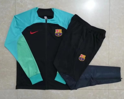 2022/23 Barcelona Black & Blue Thailand Soccer Jacket Unifrom-815