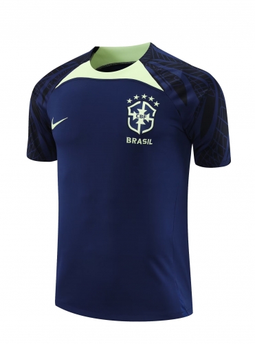 2022/23 Brazil Royal Blue Thailand Soccer Training Jerseys-418