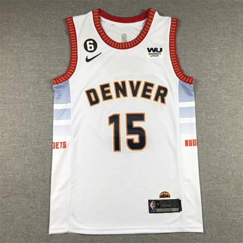 2023 City Version NBA  Denver Nuggets White #15 Jersey