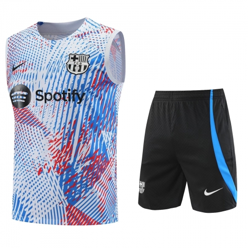 2022/23 Barcelona Blue & White Thailand Soccer Training Vest Uniform-418