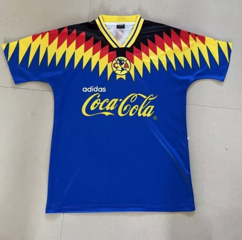 1995 Retro Version Club América Alway Yellow & Blue Thailand Soccer Jersey AAA-2041/410/811