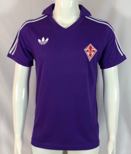 79-80 Retro Version Fiorentina White Thailand Soccer Jersey AAA-503