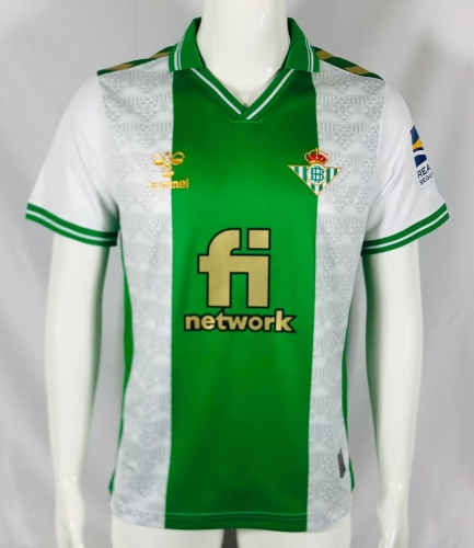 Silicone Version Real Betis White and Green Thailand Soccer Jersey AAA-503/301
