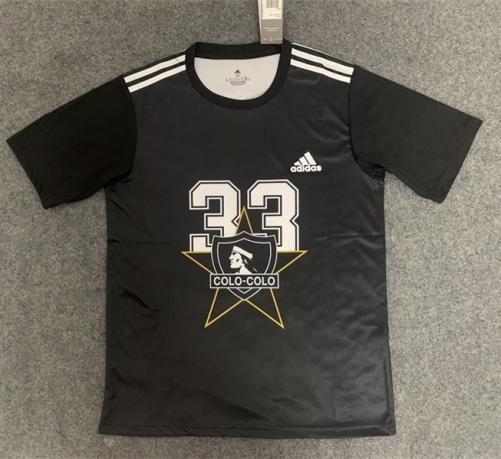 2022/23 Colo-Colo Black Soccer CottonT-shirts-1095